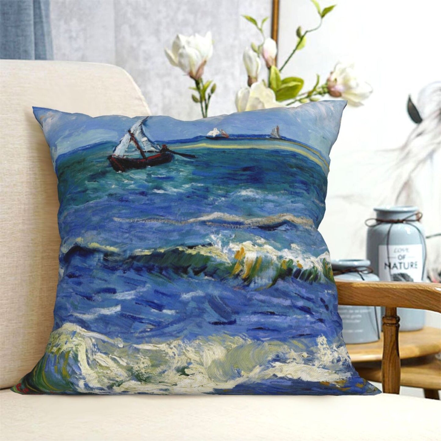 Vincent Van Gogh Decorative Pillow Covers 18x18 in Set of 4