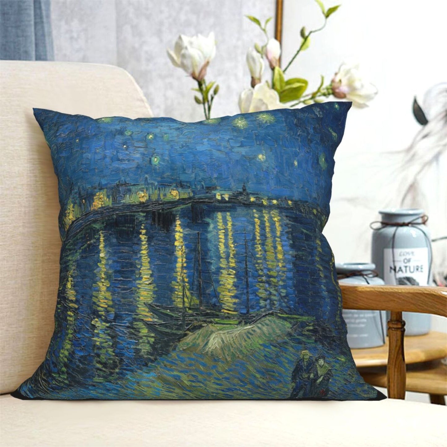 Vincent Van Gogh Decorative Cushion Covers 18 x 18 Inches Set of 4