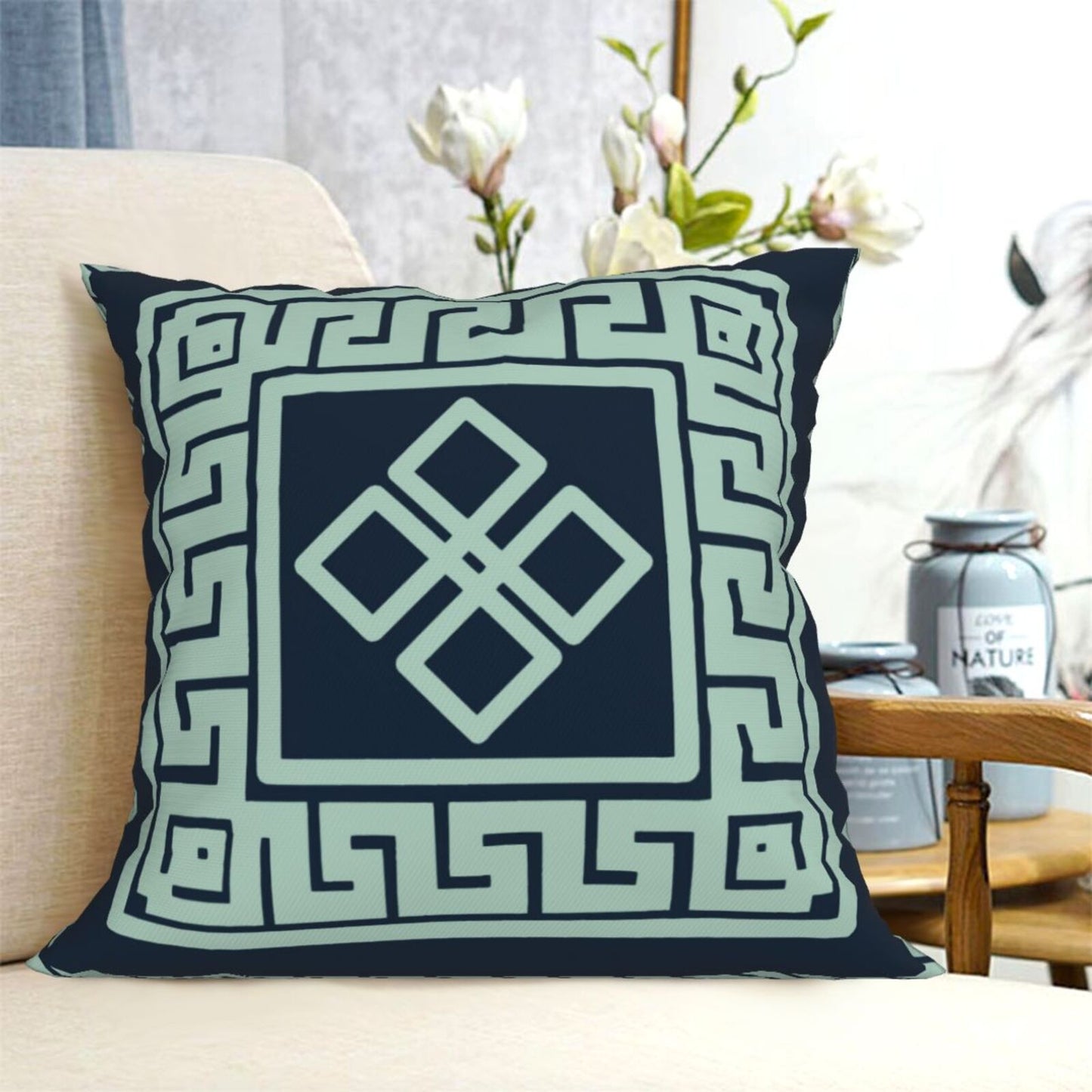 Geometric Pillow Covers 18x18 inch Boho Ethnic Pillow Cases for Sofa Couch