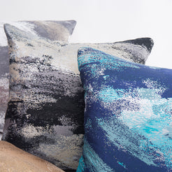 Jacquard throw pillow covers 18x18 Set of 2 for sofa couch and living room decor