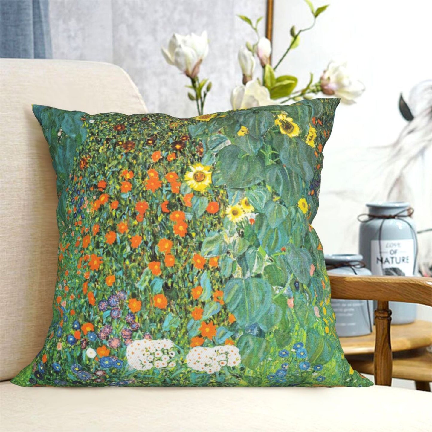 Gustav Klimt Painting Pillow Covers 18x18 inches Set of 4