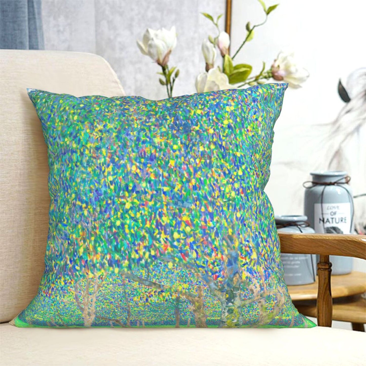 Gustav Klimt Painting Pillow Covers 18x18 inches Set of 4