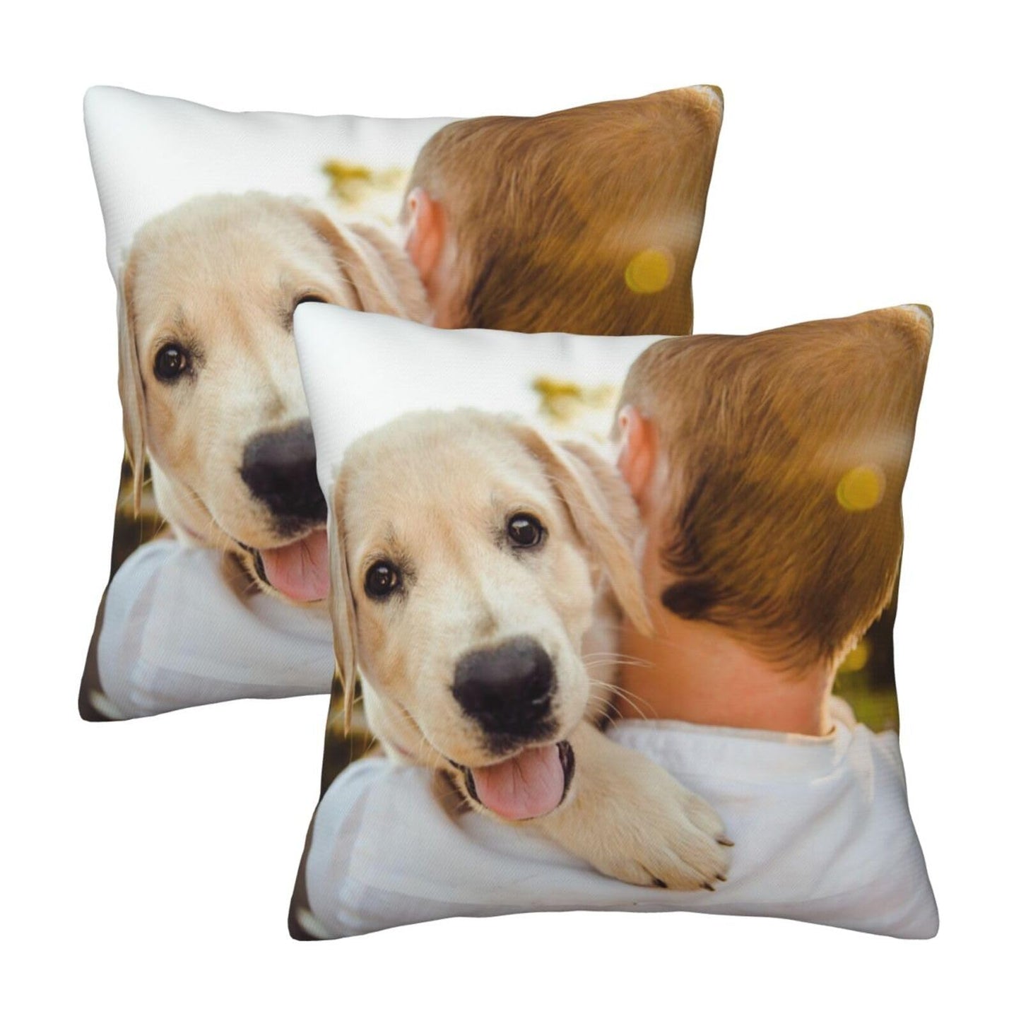 HOSTECCO Custom Pillow Cover Outdoor Waterproof Personalized Gift Pillow Case Picture Photos Customized Decorative Cushion Cover for Patio Lawn Garden