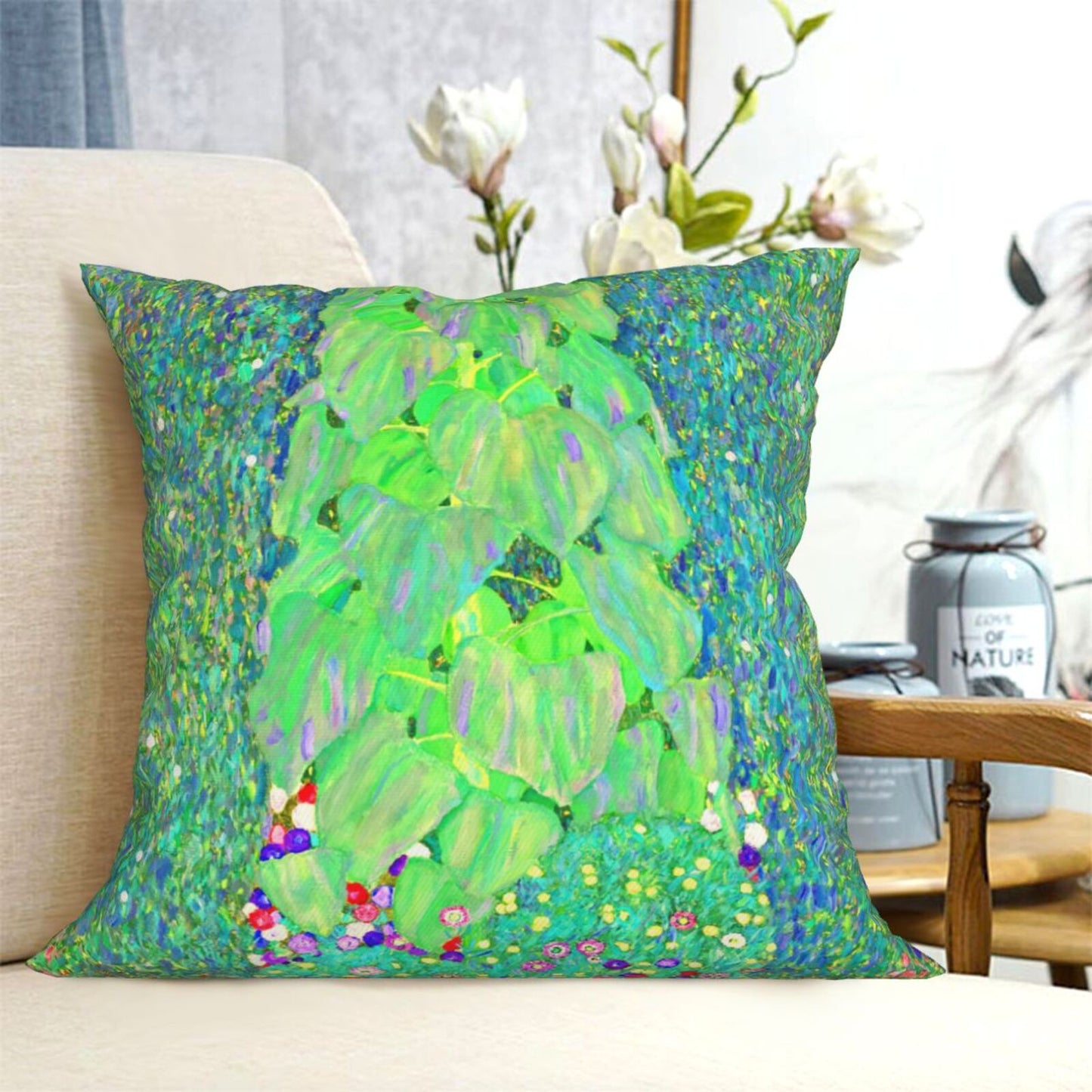 Gustav Klimt Painting Pillow Covers 18x18 inches Set of 4