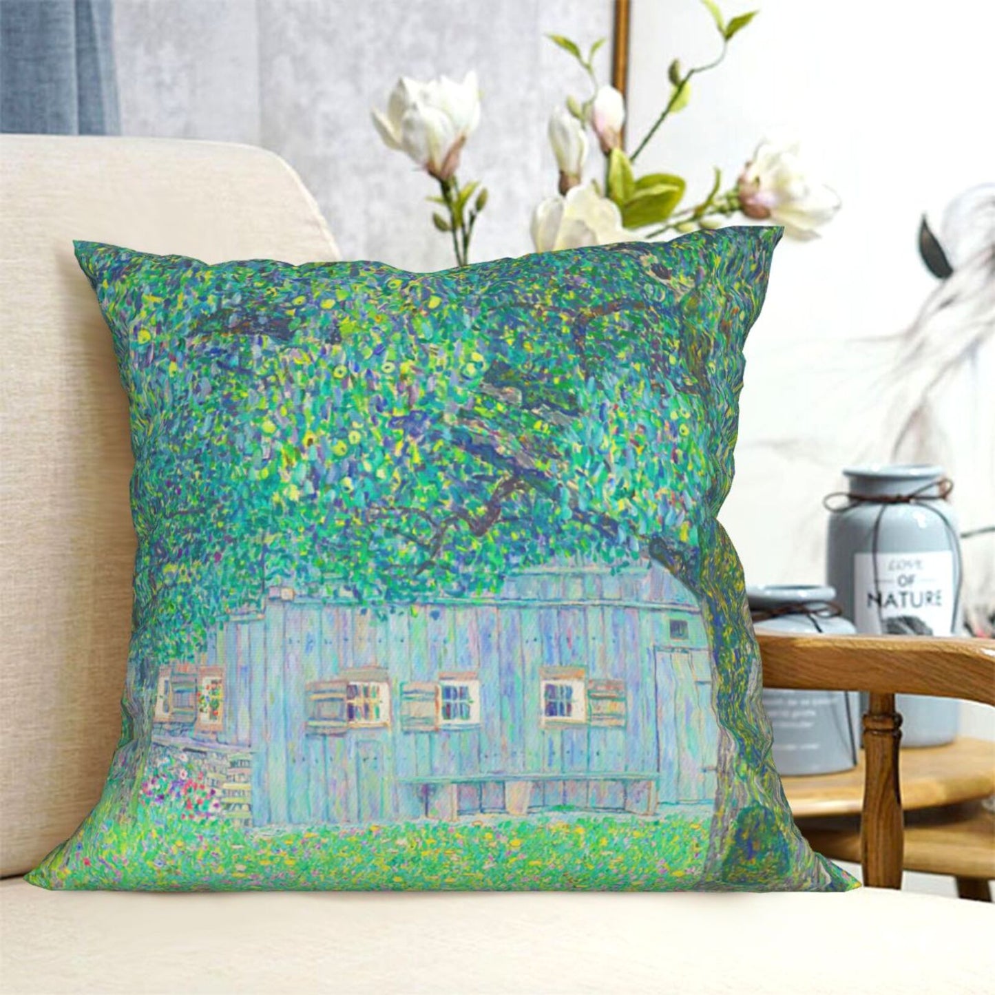 Gustav Klimt Painting Pillow Covers 18x18 inches Set of 4