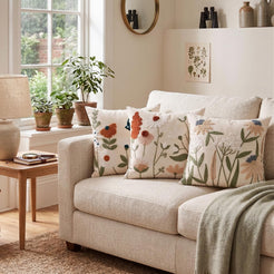 Floral throw pillow covers 12x20 Set of 2 for sofa couch and living room decor