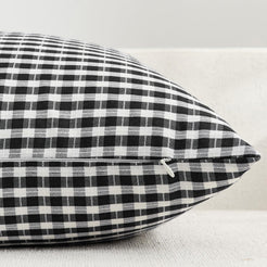 Plaid throw pillow covers 18x18 Set of 2 for sofa couch and living room decor