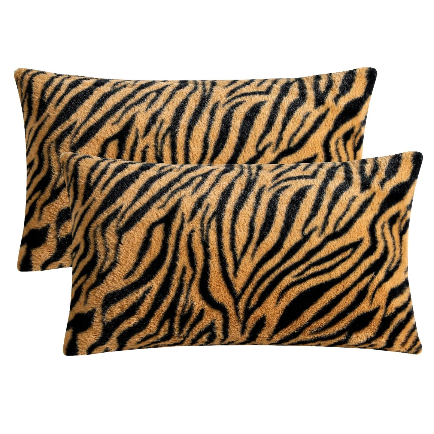 HOSTECCO Leopard Print Throw Pillow Covers Set of 2 Cheetah Print Pillow Cases Wildlife Velvet Decorative Cushion Covers for Sofa Couch Bedroom Living Room