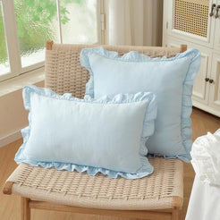 Plaid throw pillow covers 18x18 Set of 2 for sofa couch and living room decor