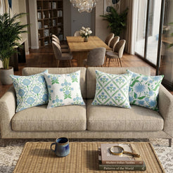 Floral throw pillow covers 12x20 Set of 2 for sofa couch and living room decor