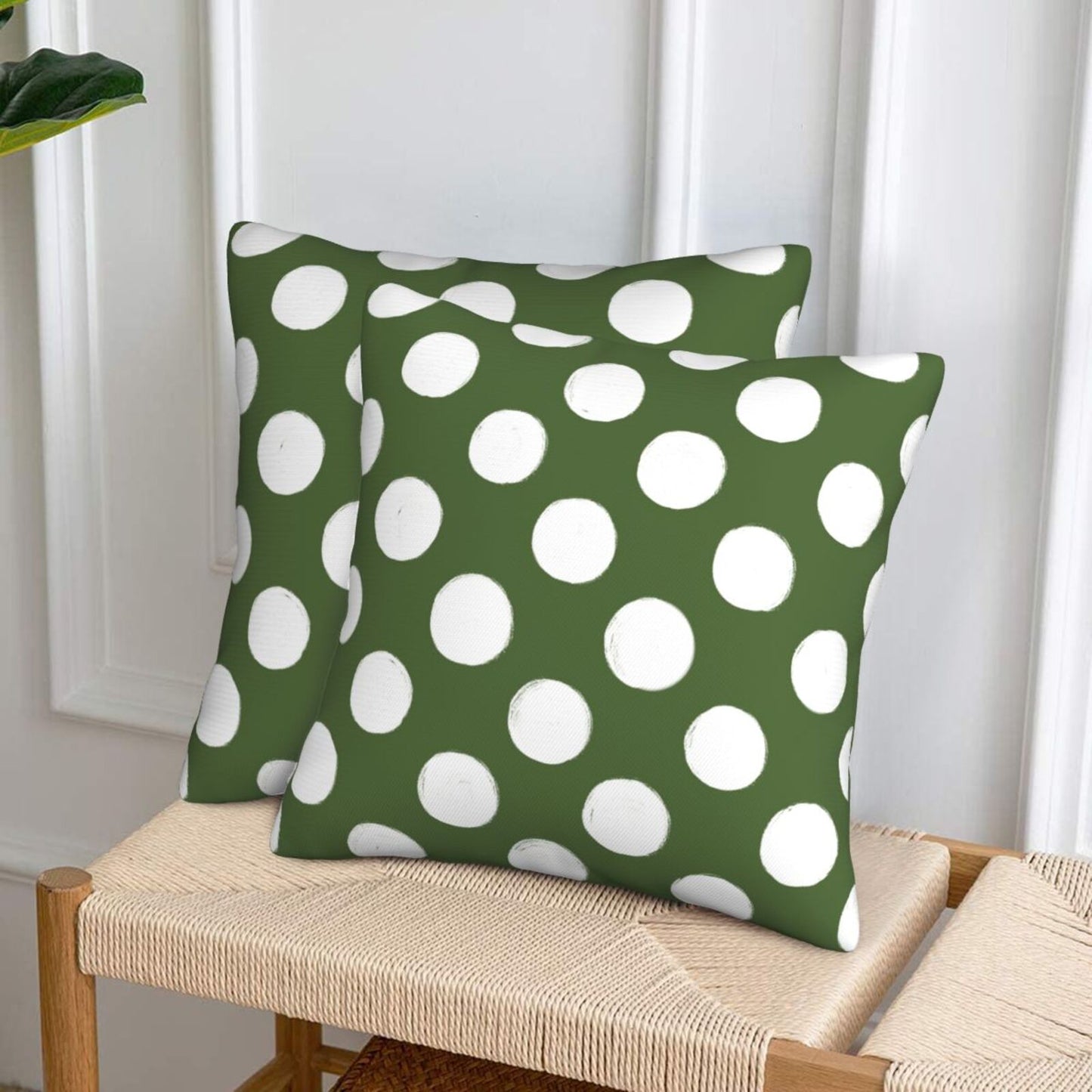 Polka Dot Throw Pillow Covers 18x18 inch Set of 2 Modern Velvet Decorative Cushion Covers