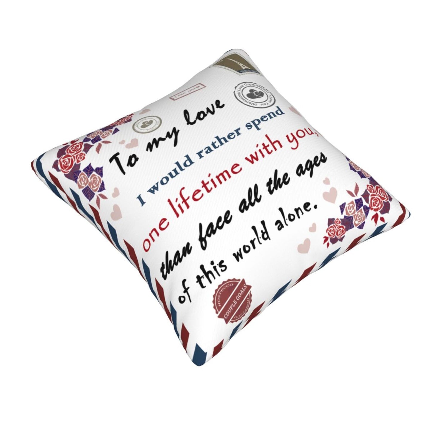 Valentine's Day Cushion Covers 18x18 inch To My Love Pillow Covers Gift for Anniversary Wedding