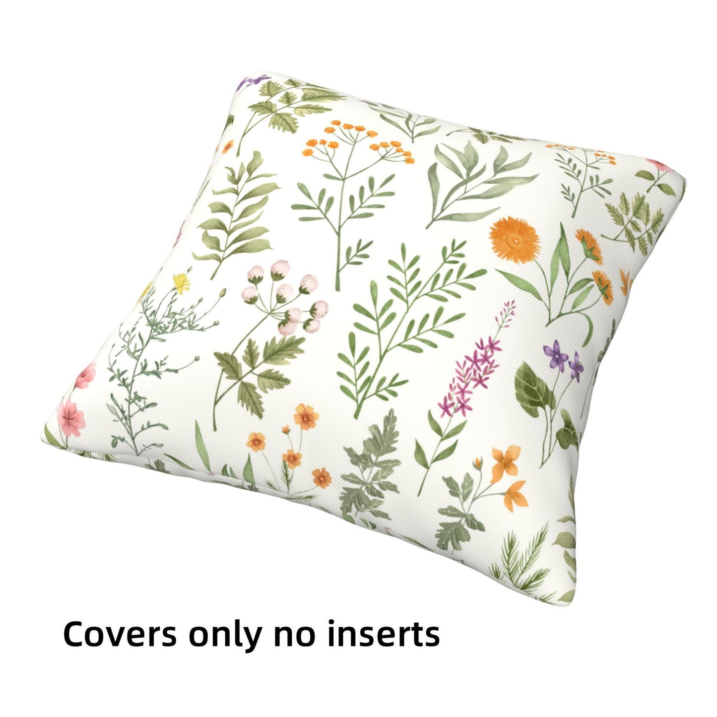 Botanical Throw Pillow Covers 18x18 inch Set of 4 Spring Floral Butterfly Decorative Cushion Covers for Sofa Couch