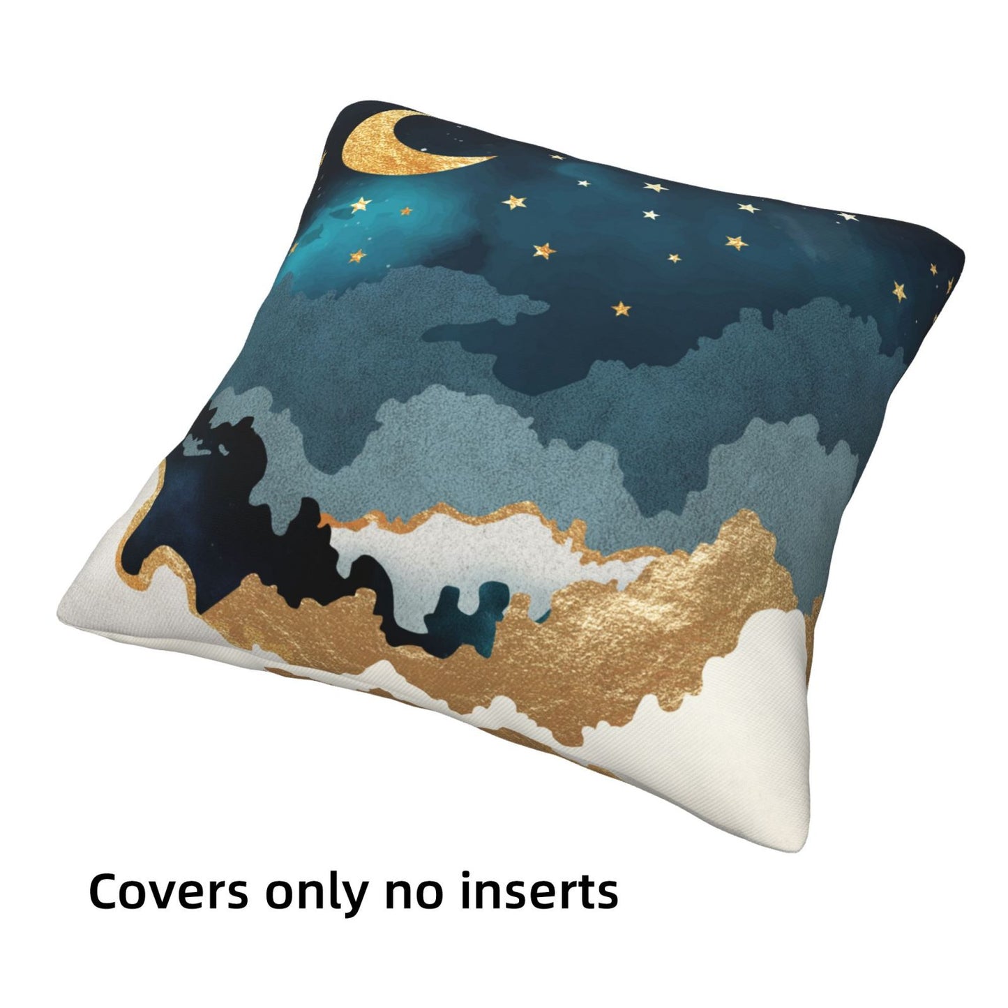 Ramadan Cushion Covers 18x18 inches Set of 4 Moon and Stars Pillow Covers for Sofa Couch