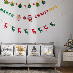 Christmas throw pillow covers 18x18 Set of 4 for sofa couch and living room decor