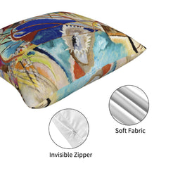 Abstract throw pillow covers 18x18 Set of 4 for sofa couch and living room decor