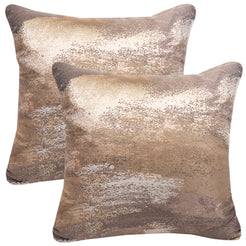 Jacquard throw pillow covers 18x18 Set of 2 for sofa couch and living room decor