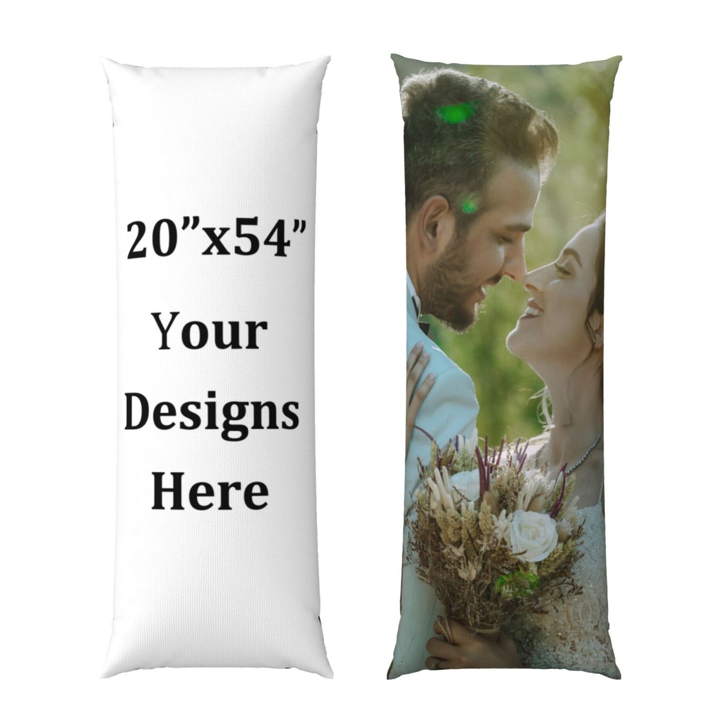 Custom Body Pillow Cover 20x54 inches Personalized Long Pillow Case Picture Photos Customized Decorative Cushion Cover for Bed