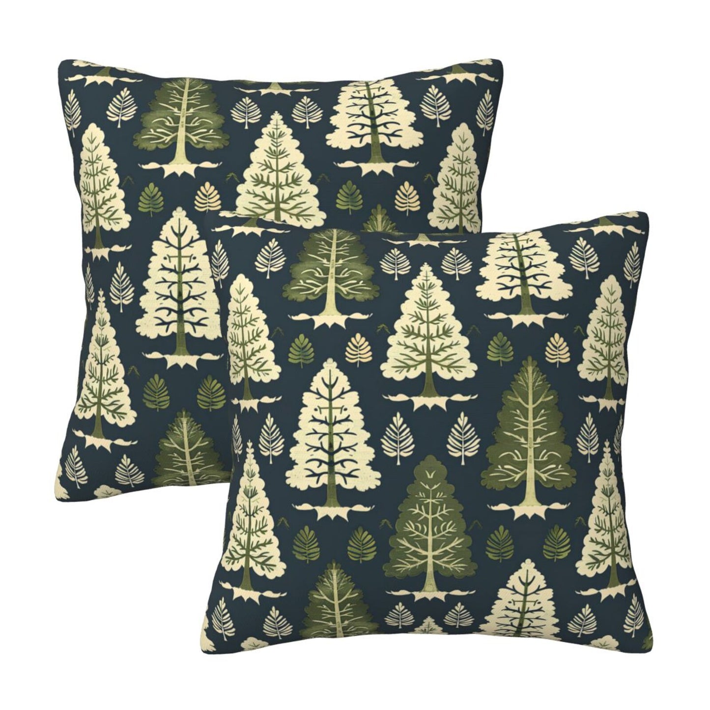 Christmas Tree Velvet Throw Pillow Covers Set of 2 Winter Holiday Decorative Cushion Covers