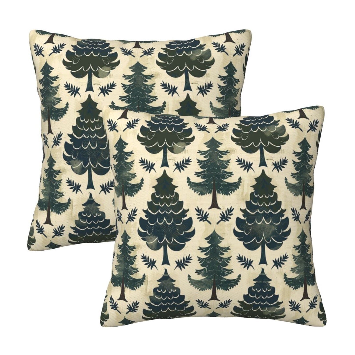 Christmas Tree Velvet Throw Pillow Covers Set of 2 Winter Holiday Decorative Cushion Covers