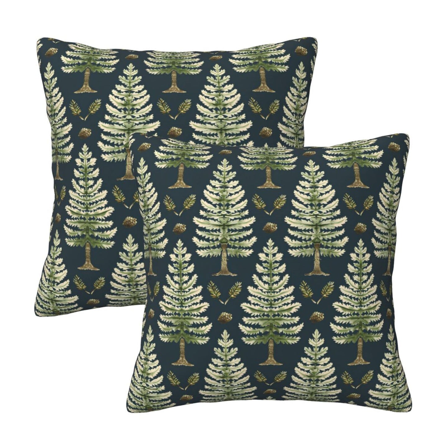 Christmas Tree Velvet Throw Pillow Covers Set of 2 Winter Holiday Decorative Cushion Covers