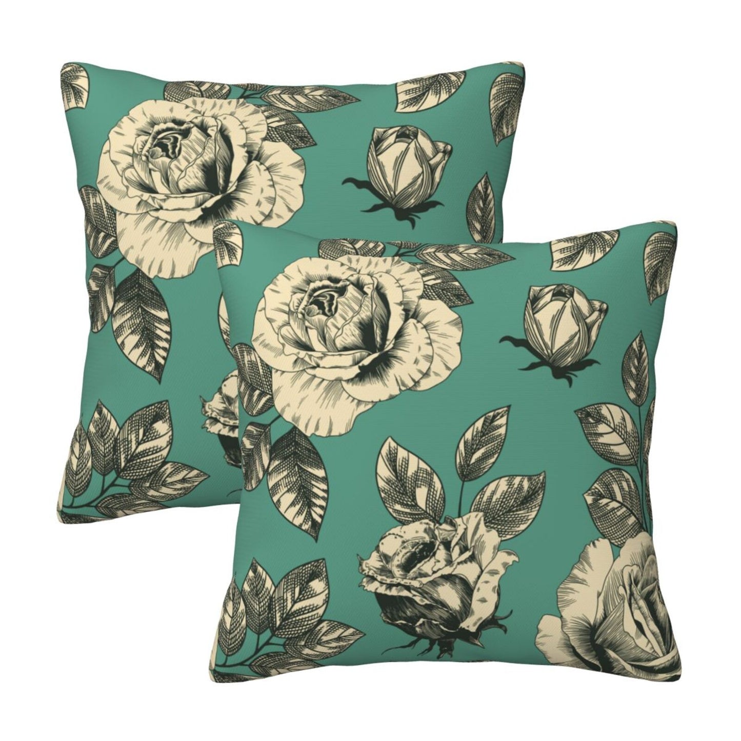 Toile Throw Pillow Covers Set of 2 French Country Decorative Cushion Covers for Sofa Couch