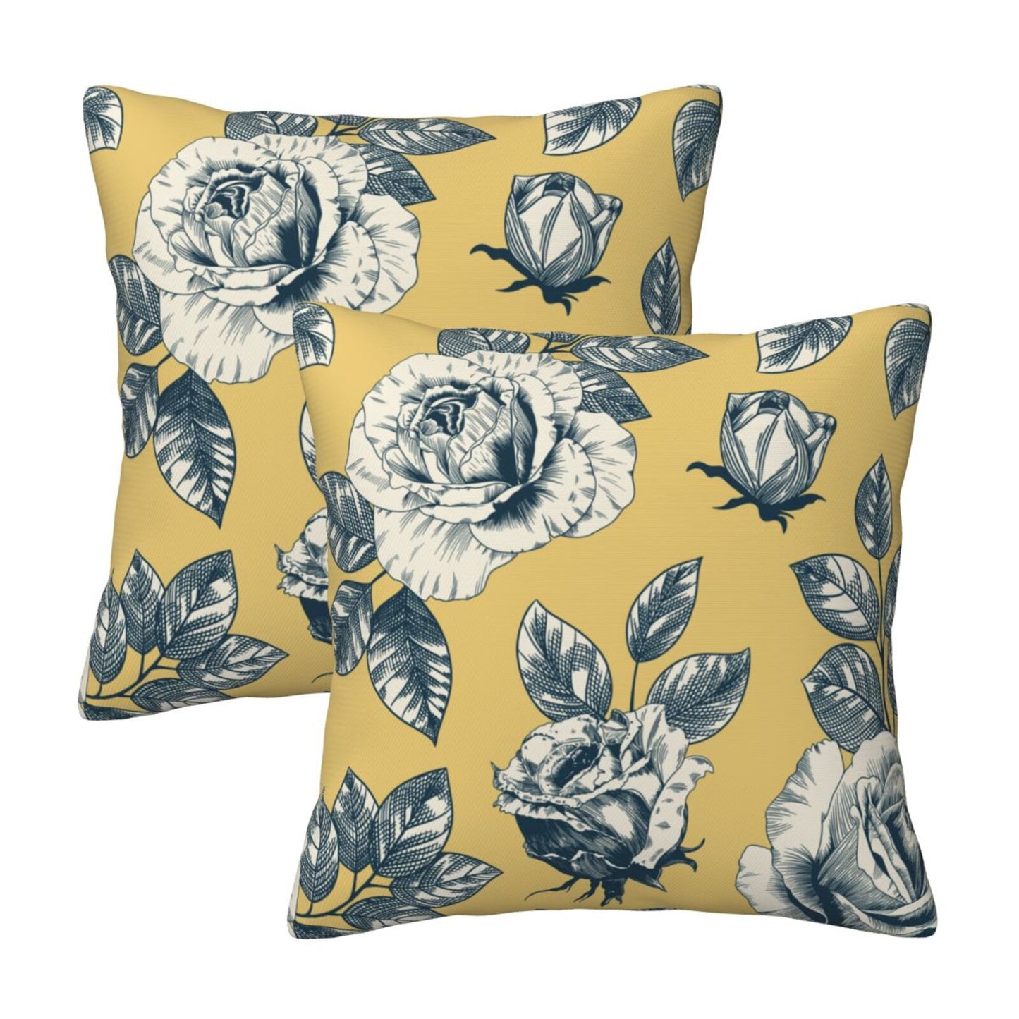 Toile Throw Pillow Covers Set of 2 French Country Decorative Cushion Covers for Sofa Couch