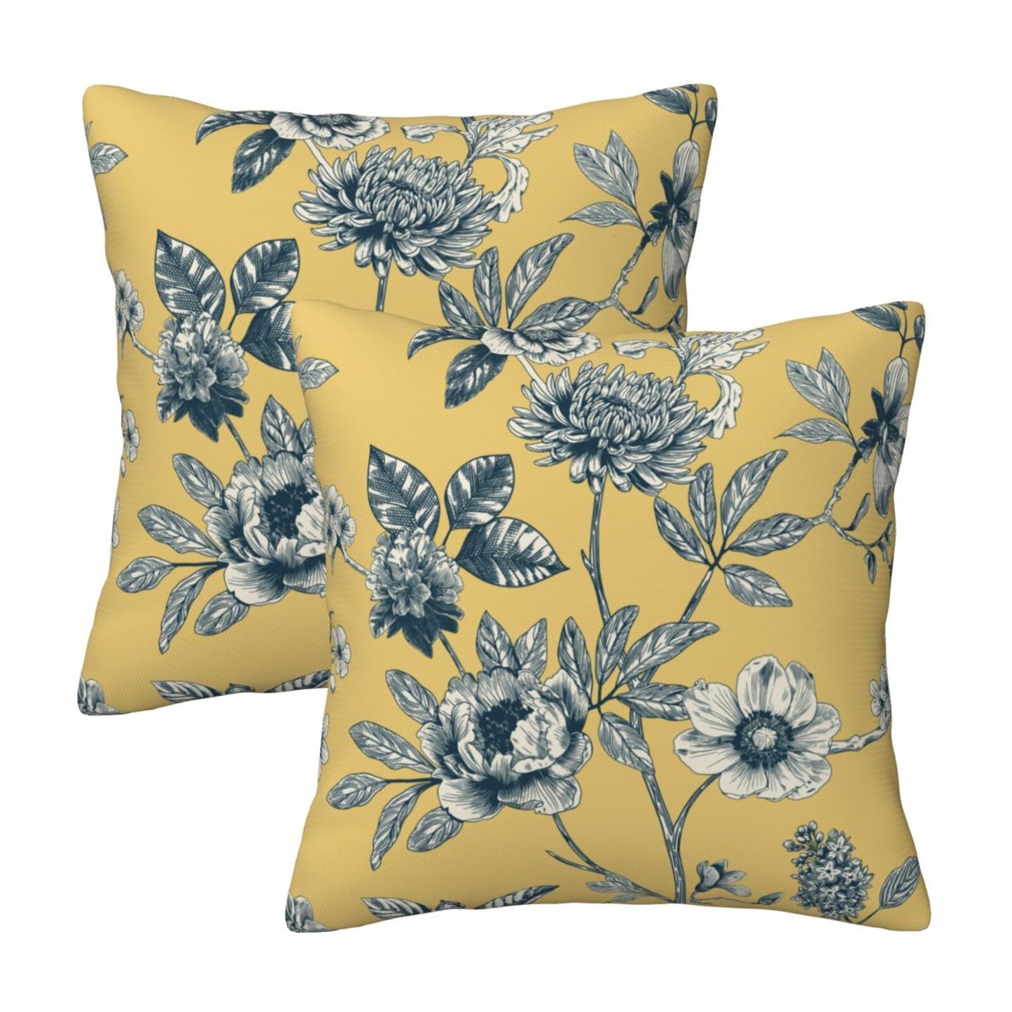 Toile Throw Pillow Covers Set of 2 French Country Decorative Cushion Covers for Sofa Couch
