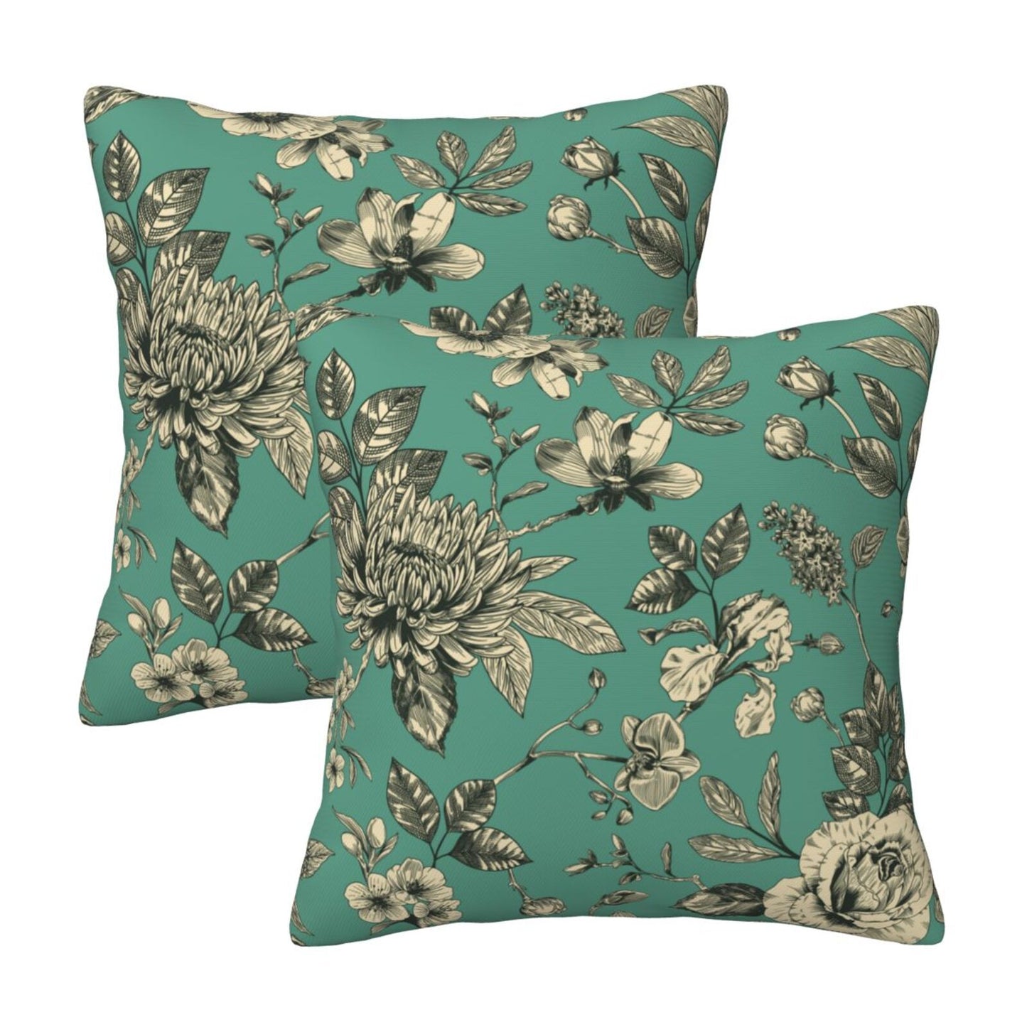 Toile Throw Pillow Covers Set of 2 French Country Decorative Cushion Covers for Sofa Couch