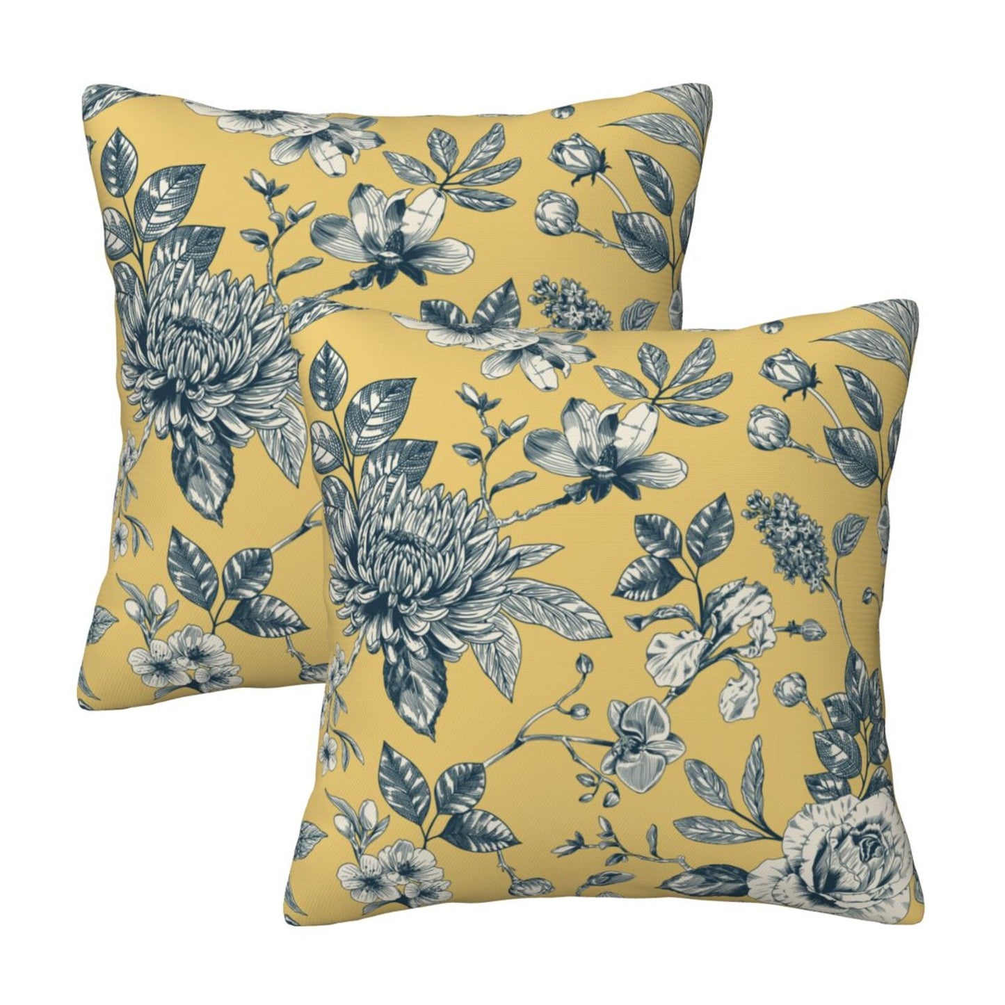 Toile Throw Pillow Covers Set of 2 French Country Decorative Cushion Covers for Sofa Couch