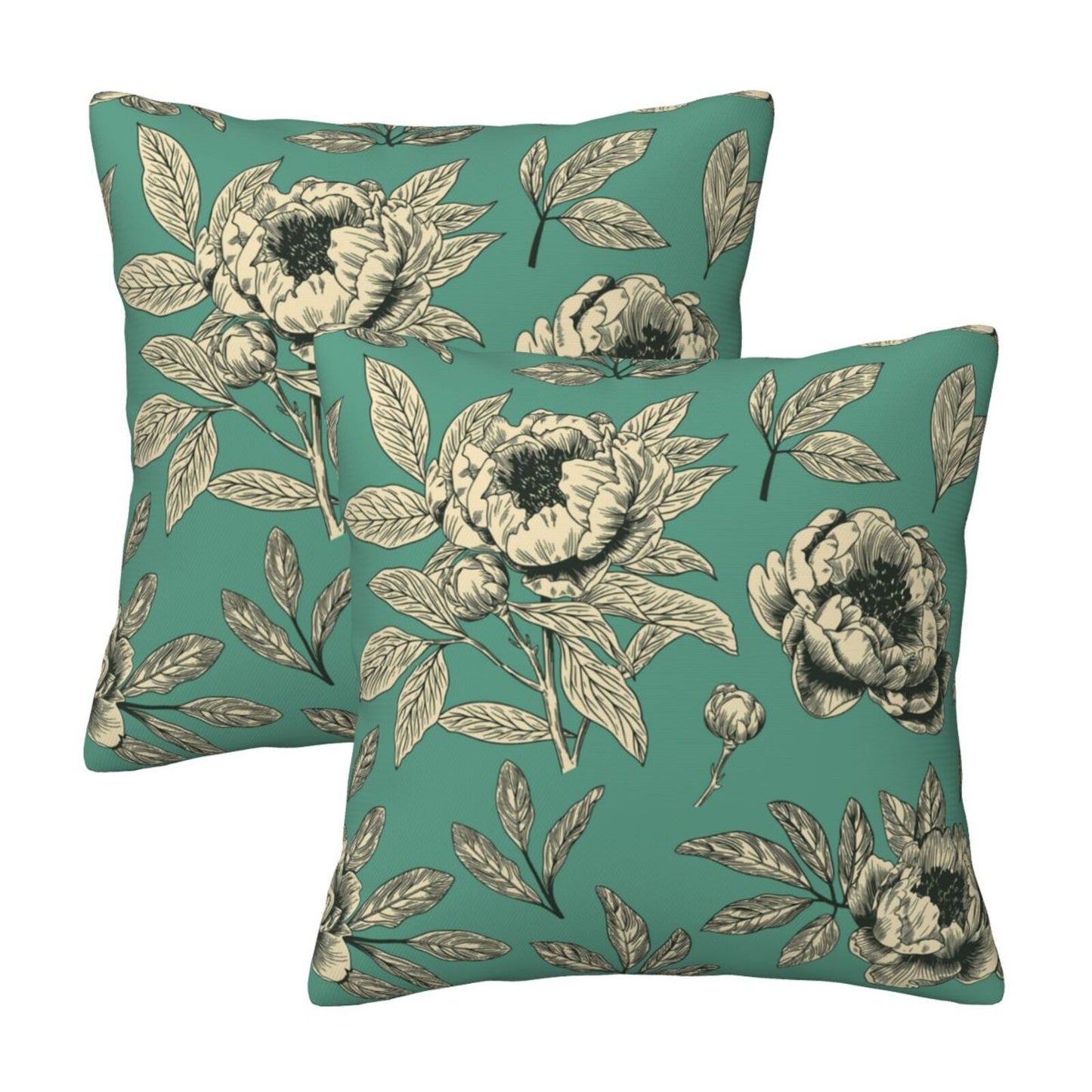 Toile Throw Pillow Covers Set of 2 French Country Decorative Cushion Covers for Sofa Couch