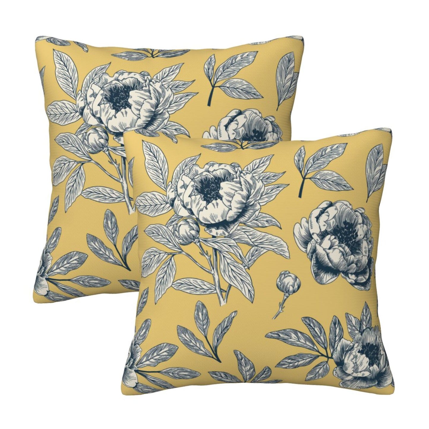 Toile Throw Pillow Covers Set of 2 French Country Decorative Cushion Covers for Sofa Couch