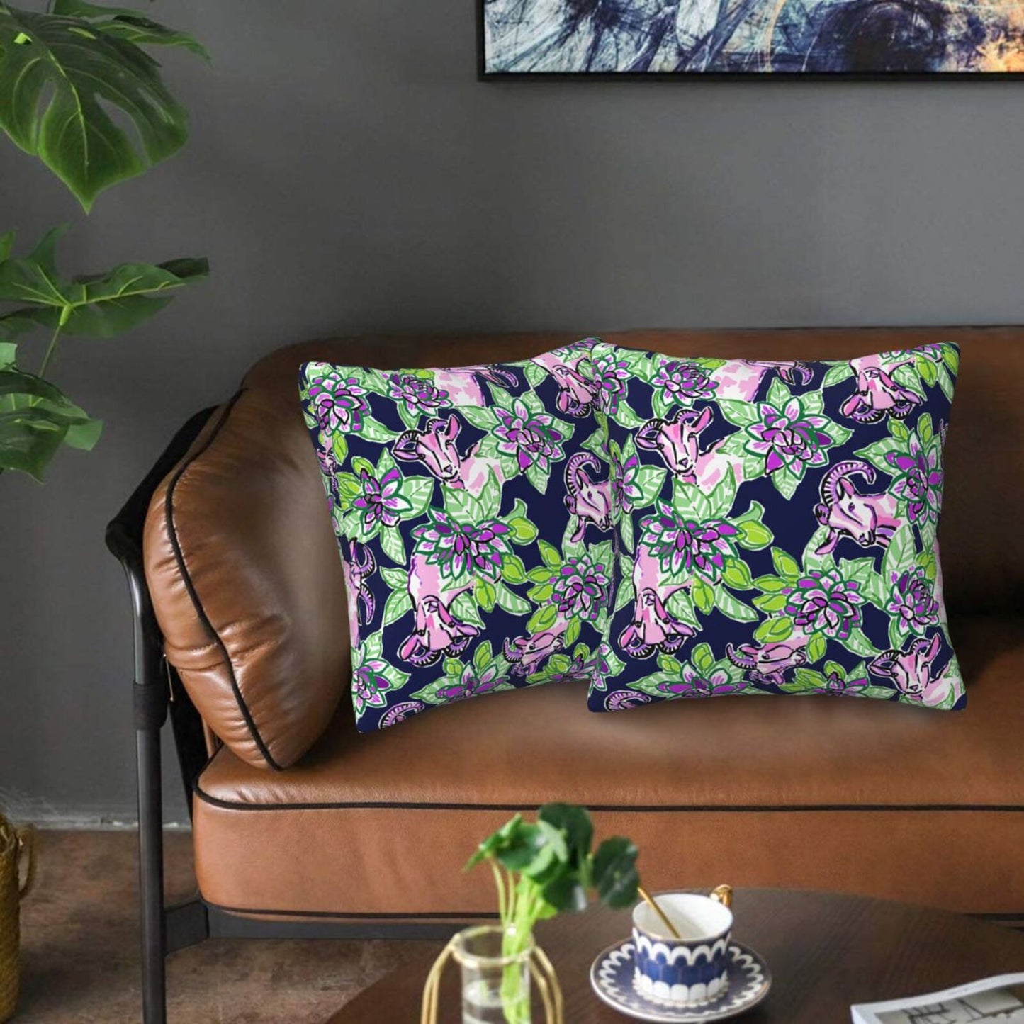 Preppy Throw Pillow Covers 18x18 inch Set of 2 Back to School Decorative Cushion Covers for Students Girls