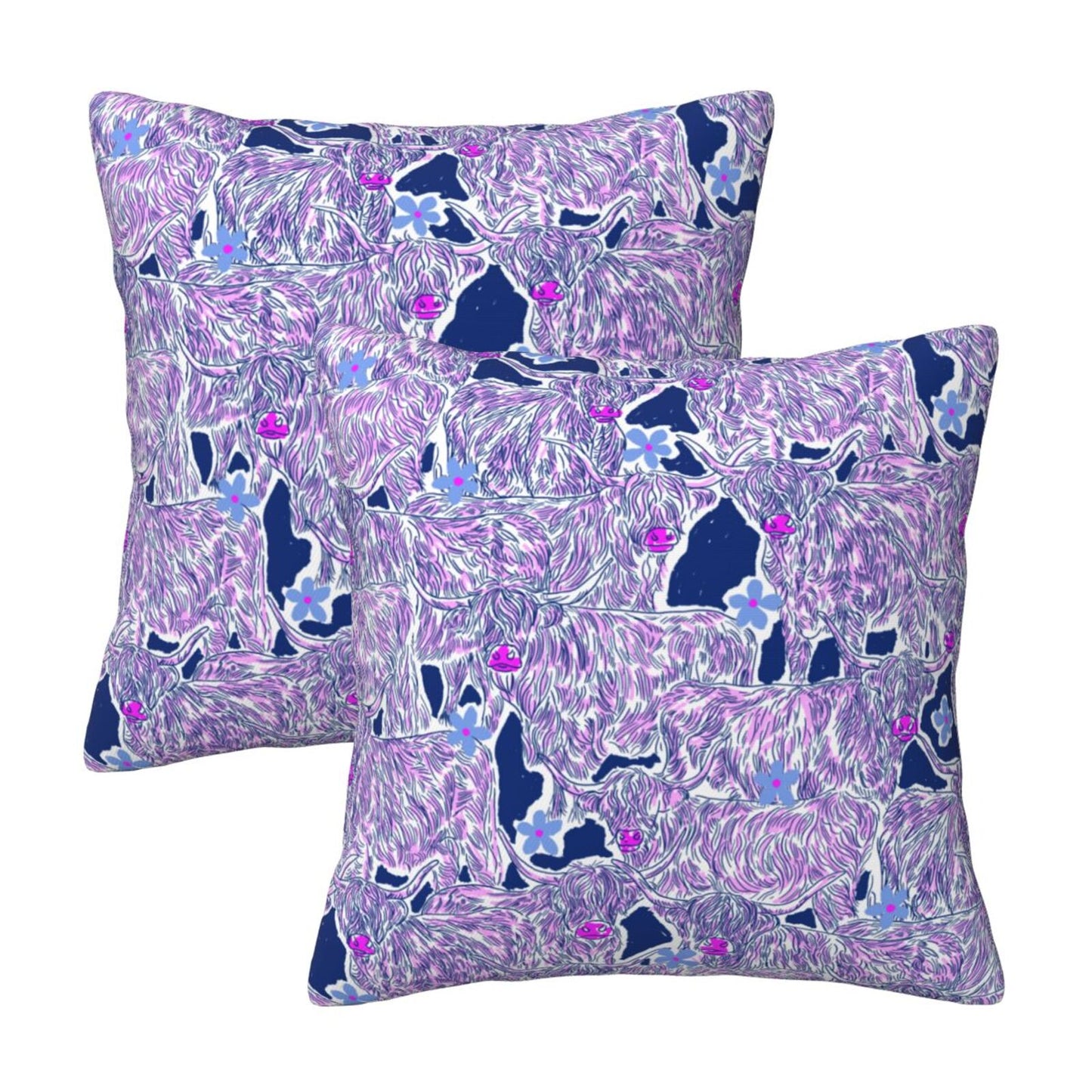 Preppy Throw Pillow Covers 18x18 inch Set of 2 Back to School Decorative Cushion Covers for Students Girls