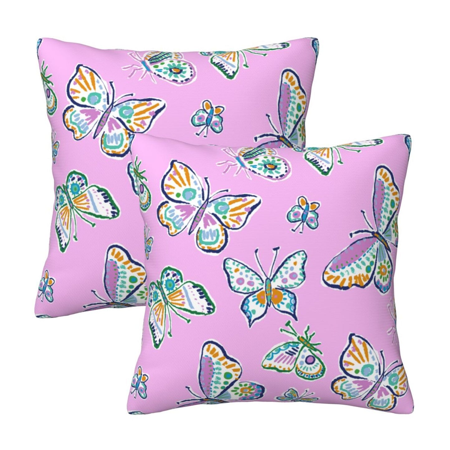 Preppy Throw Pillow Covers 18x18 inch Set of 2 Back to School Decorative Cushion Covers for Students Girls
