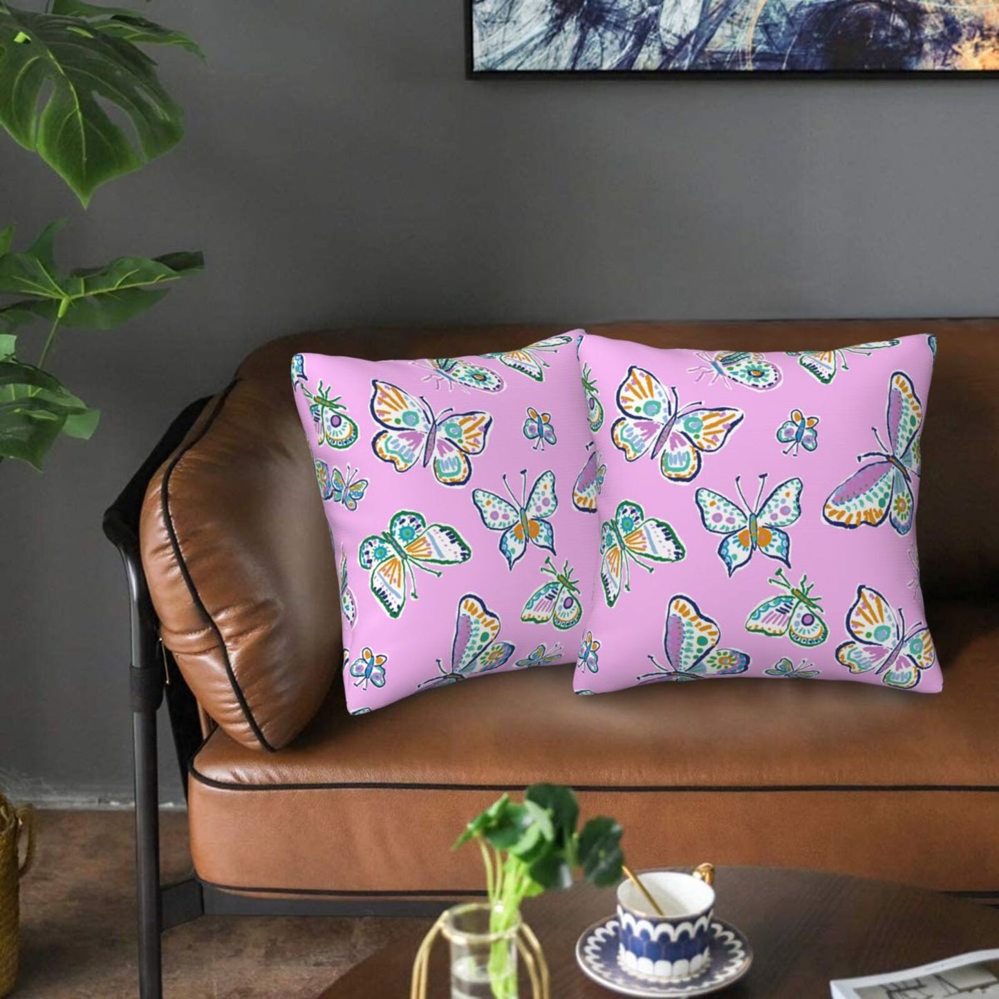Preppy Throw Pillow Covers 18x18 inch Set of 2 Back to School Decorative Cushion Covers for Students Girls