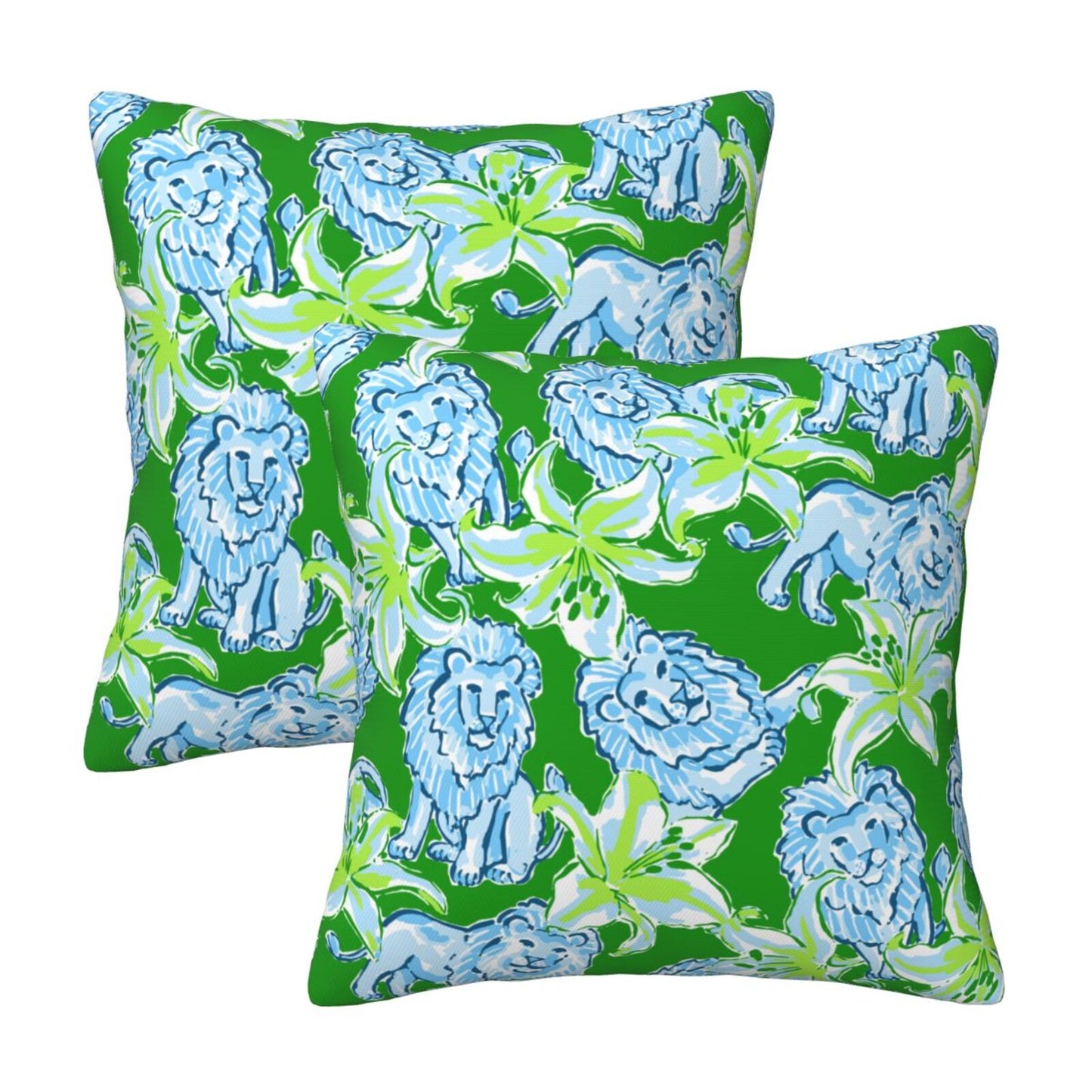 Preppy Throw Pillow Covers 18x18 inch Set of 2 Back to School Decorative Cushion Covers for Students Girls