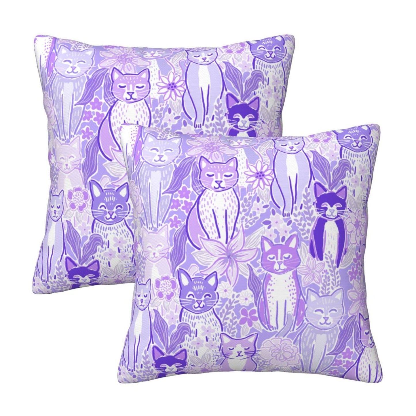 Preppy Throw Pillow Covers 18x18 inch Set of 2 Back to School Decorative Cushion Covers for Students Girls