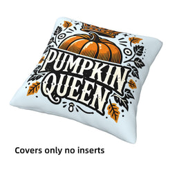 Light blue fall pillow cover from the pumpkin queen and retro fall designs set
