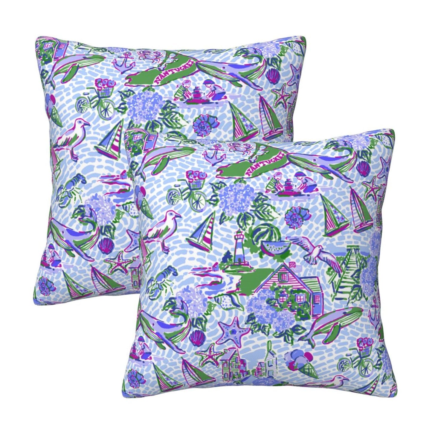 Preppy Velvet Throw Pillow Covers 18x18 inch Set of 2 Trendy Aesthetic Decorative Cushion Covers