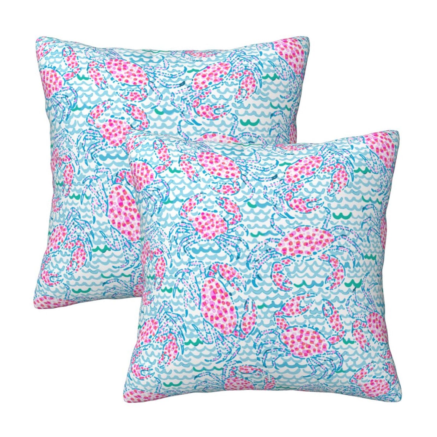 Preppy Velvet Throw Pillow Covers 18x18 inch Set of 2 Trendy Aesthetic Decorative Cushion Covers