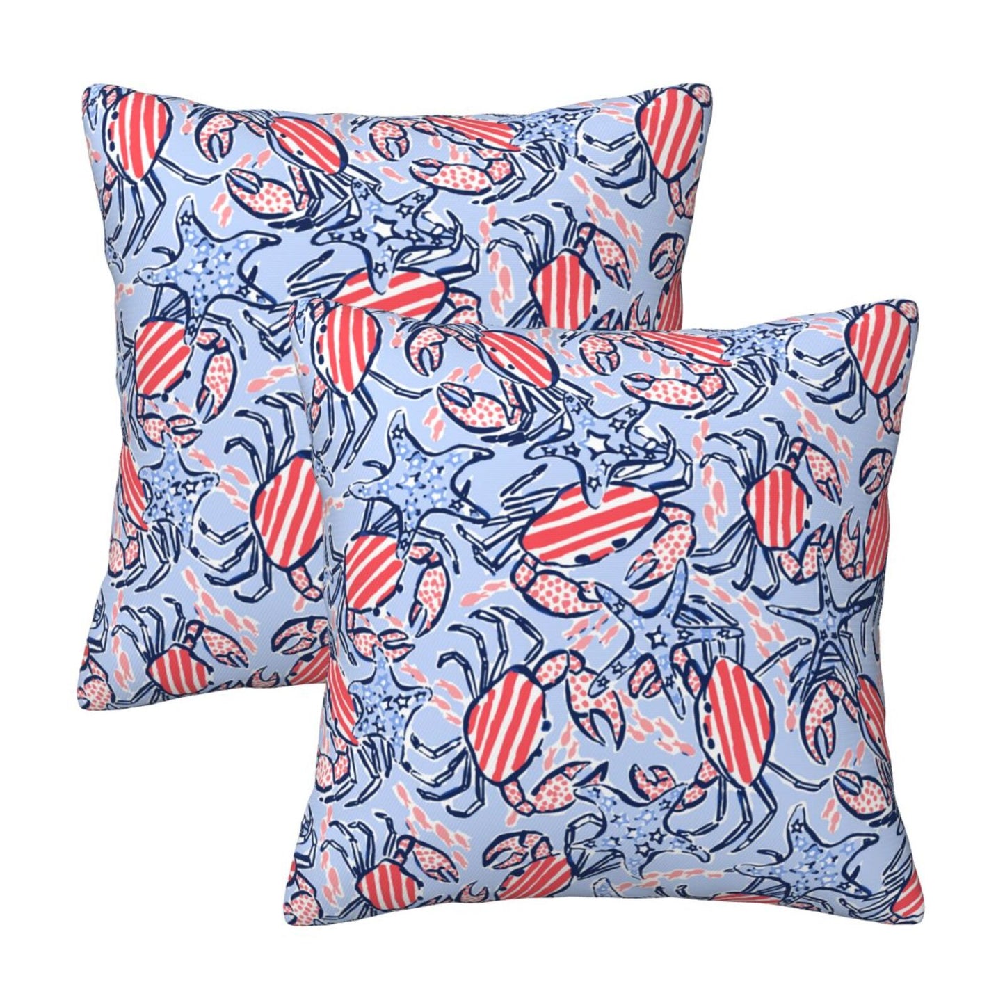 Preppy Velvet Throw Pillow Covers 18x18 inch Set of 2 Trendy Aesthetic Decorative Cushion Covers