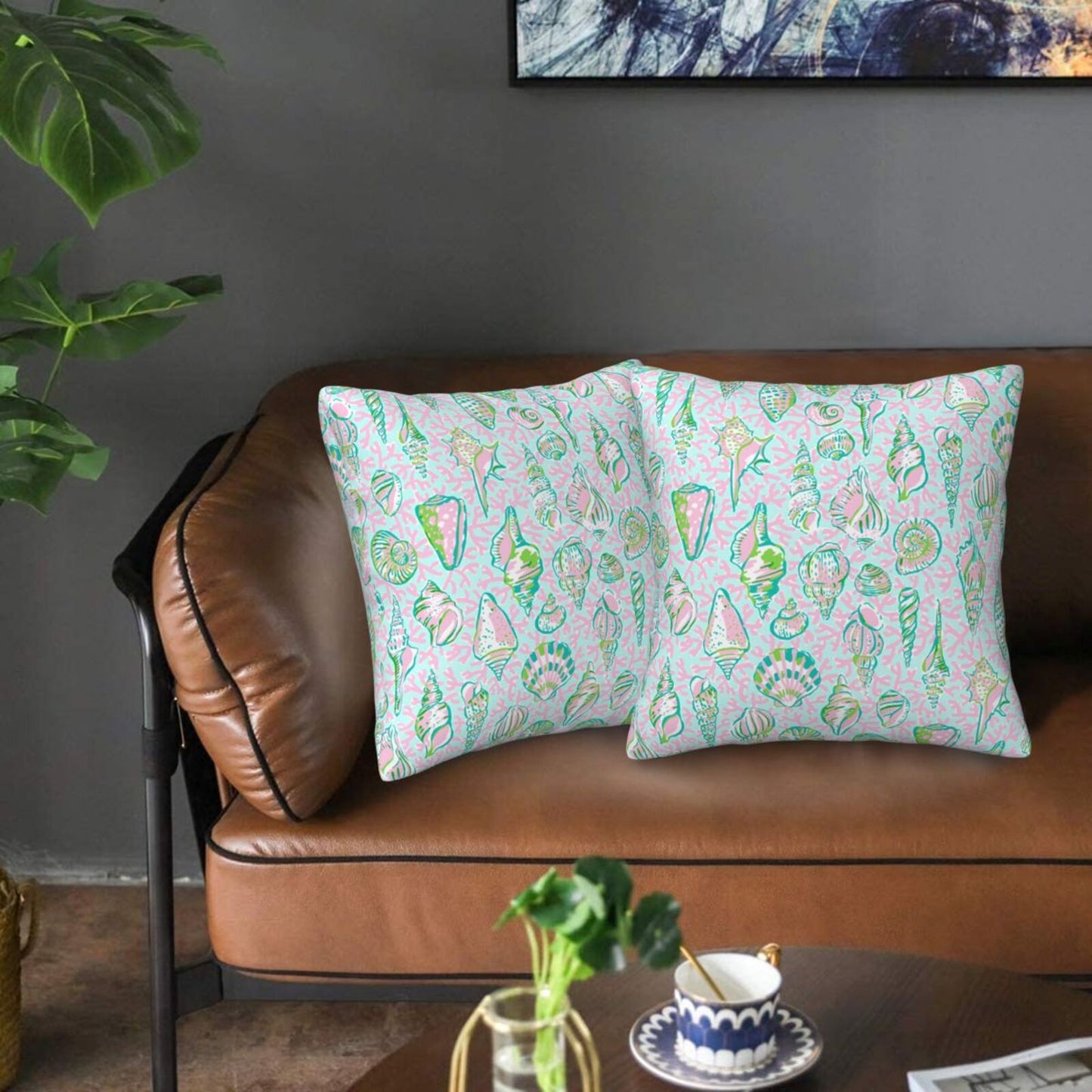 Preppy Velvet Throw Pillow Covers 18x18 inch Set of 2 Trendy Aesthetic Decorative Cushion Covers