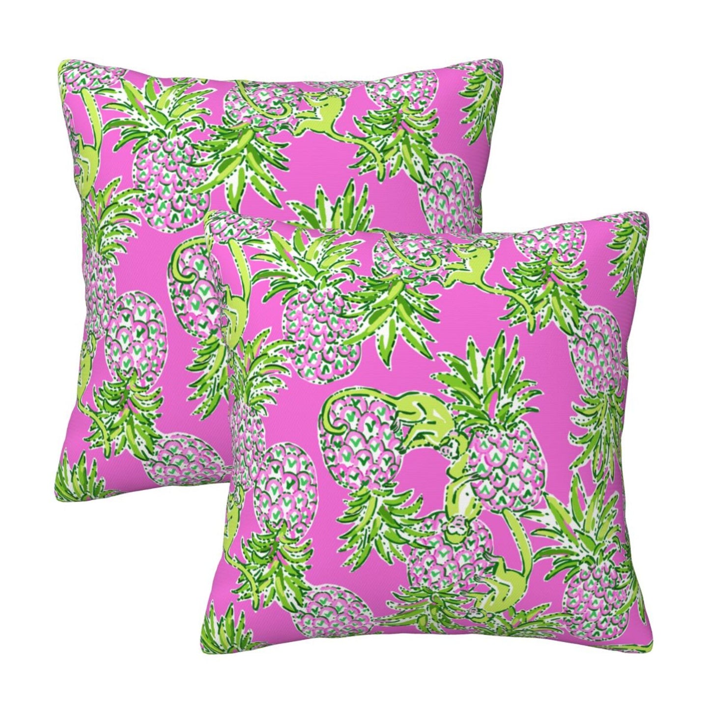 Preppy Velvet Throw Pillow Covers 18x18 inch Set of 2 Trendy Aesthetic Decorative Cushion Covers