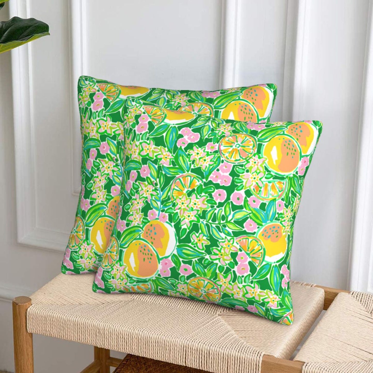 Preppy Velvet Throw Pillow Covers 18x18 inch Set of 2 Trendy Aesthetic Decorative Cushion Covers