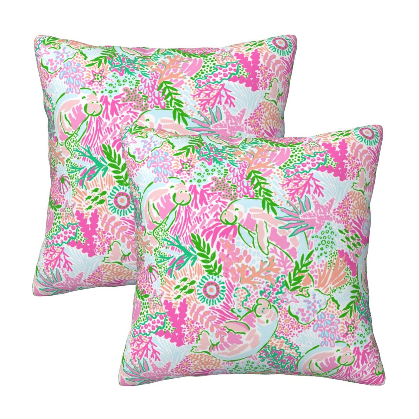 Preppy Velvet Throw Pillow Covers 18x18 inch Set of 2 Trendy Aesthetic Decorative Cushion Covers
