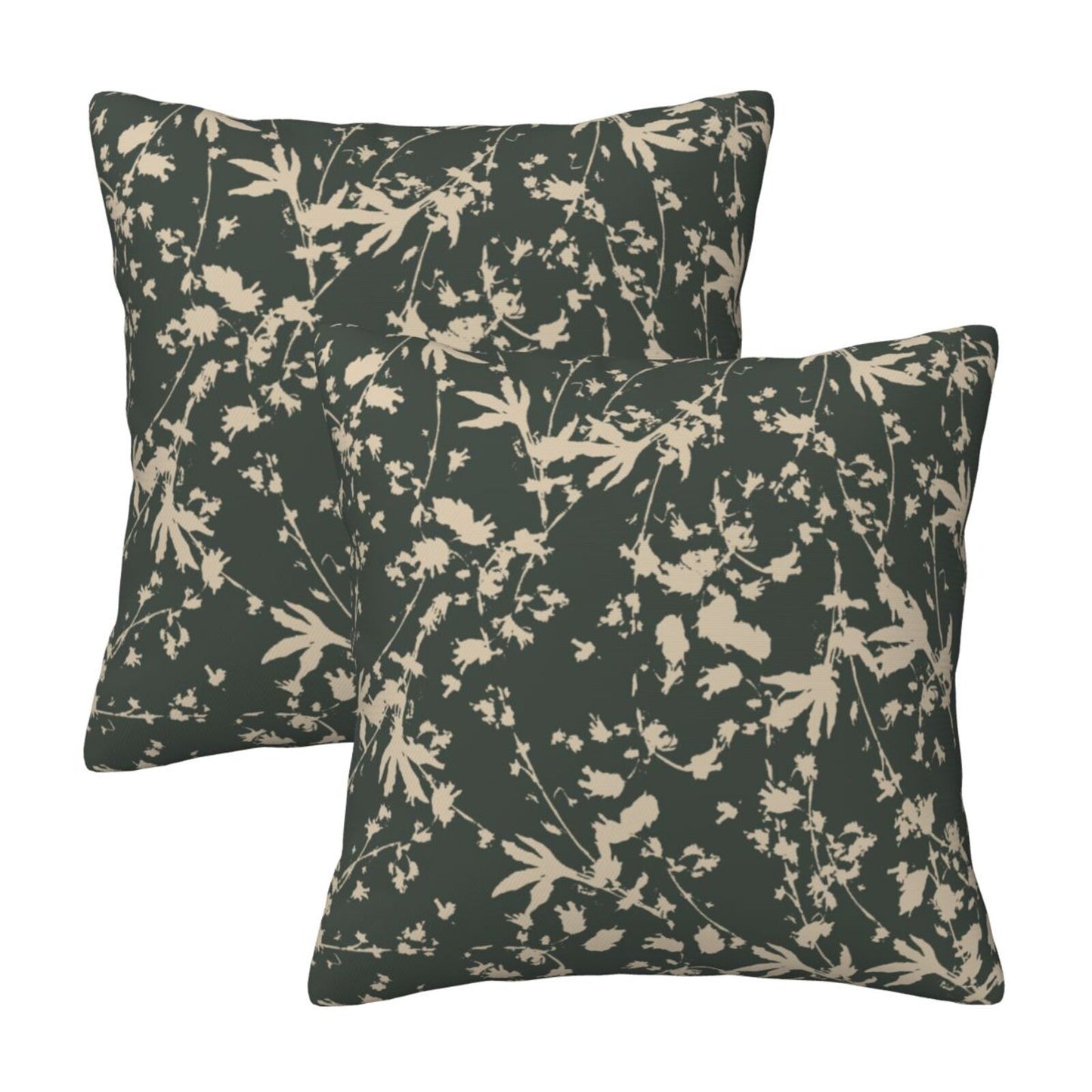 Bohemian Floral Throw Pillow Covers 18x18 inch Set of 2 Botanical Pillow Cases Folk Vintage Decorative Cushion Covers for Sofa Couch