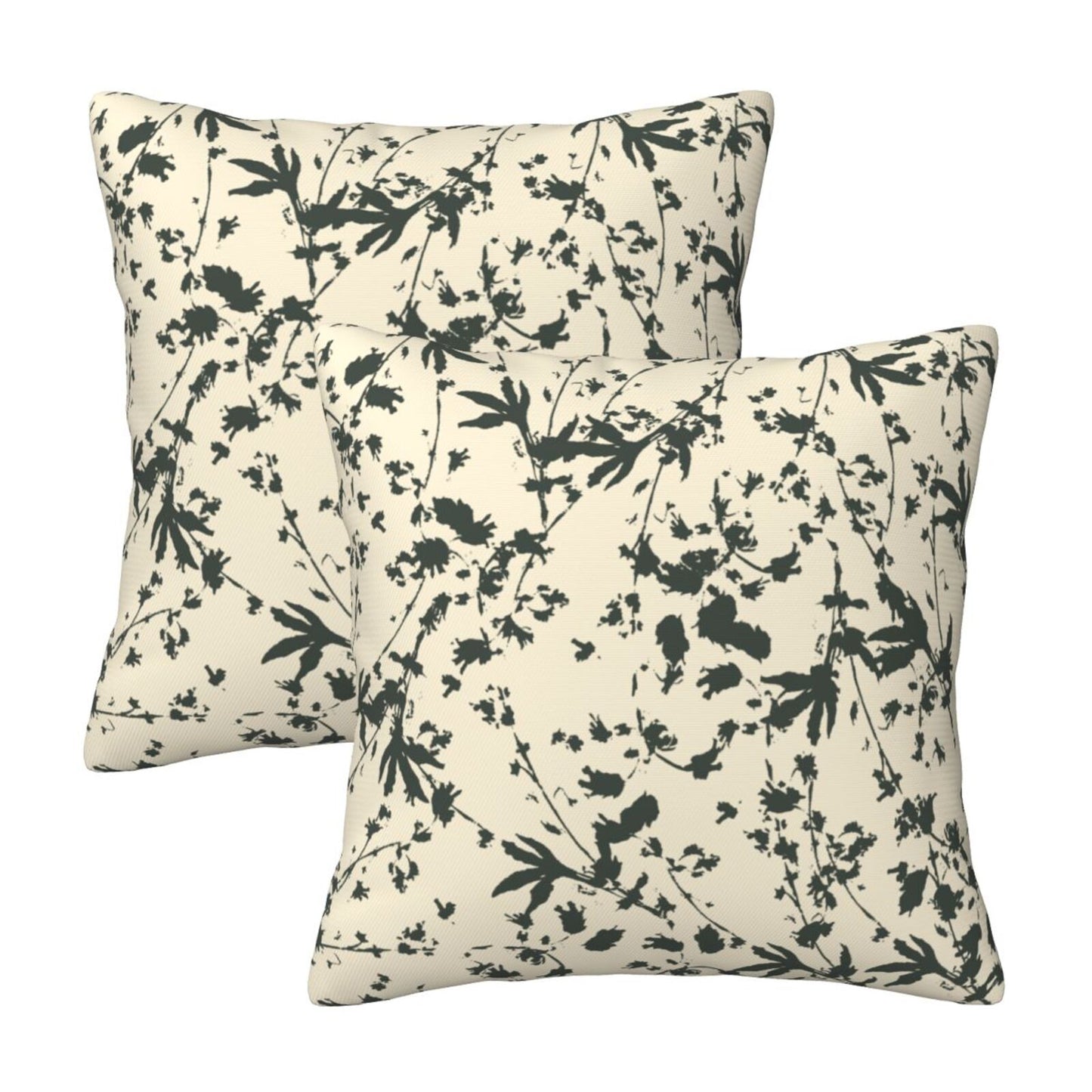Bohemian Floral Throw Pillow Covers 18x18 inch Set of 2 Botanical Pillow Cases Folk Vintage Decorative Cushion Covers for Sofa Couch