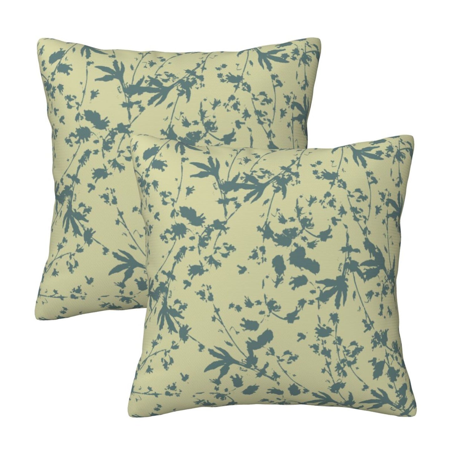 Bohemian Floral Throw Pillow Covers 18x18 inch Set of 2 Botanical Pillow Cases Folk Vintage Decorative Cushion Covers for Sofa Couch