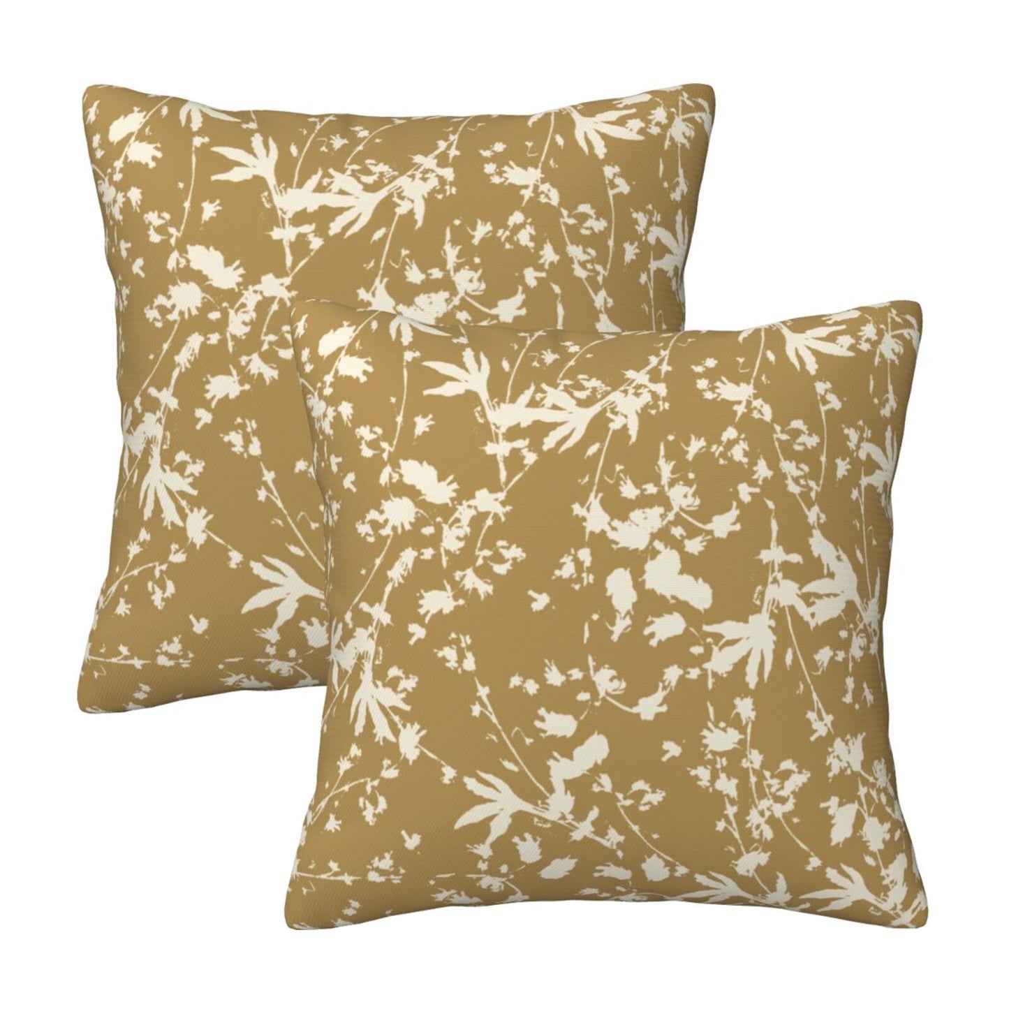 Bohemian Floral Throw Pillow Covers 18x18 inch Set of 2 Botanical Pillow Cases Folk Vintage Decorative Cushion Covers for Sofa Couch